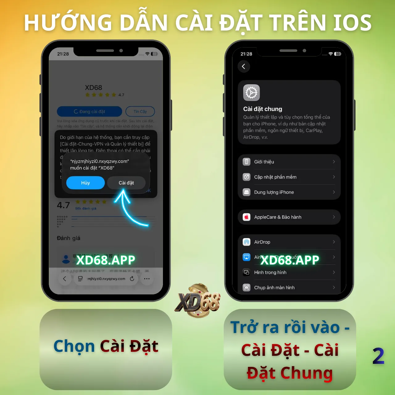 Hướng Dẫn Tải App XD68 bước 2