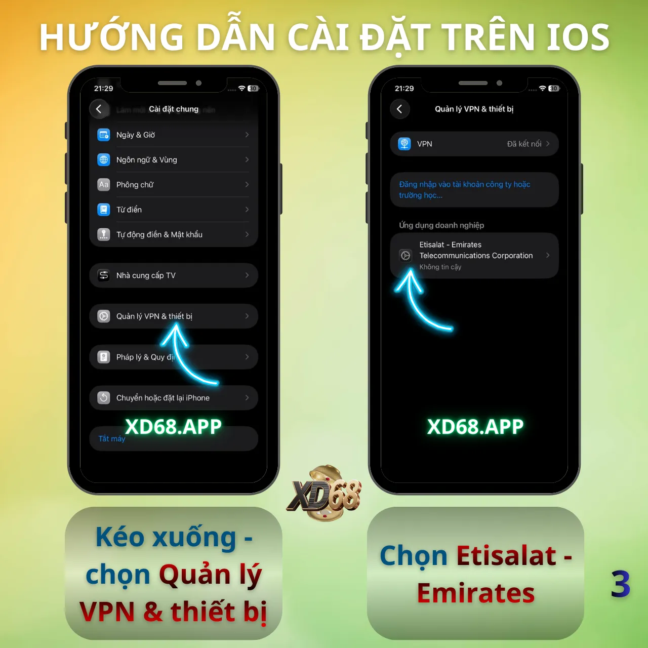 Hướng Dẫn Tải App XD68 bước 3