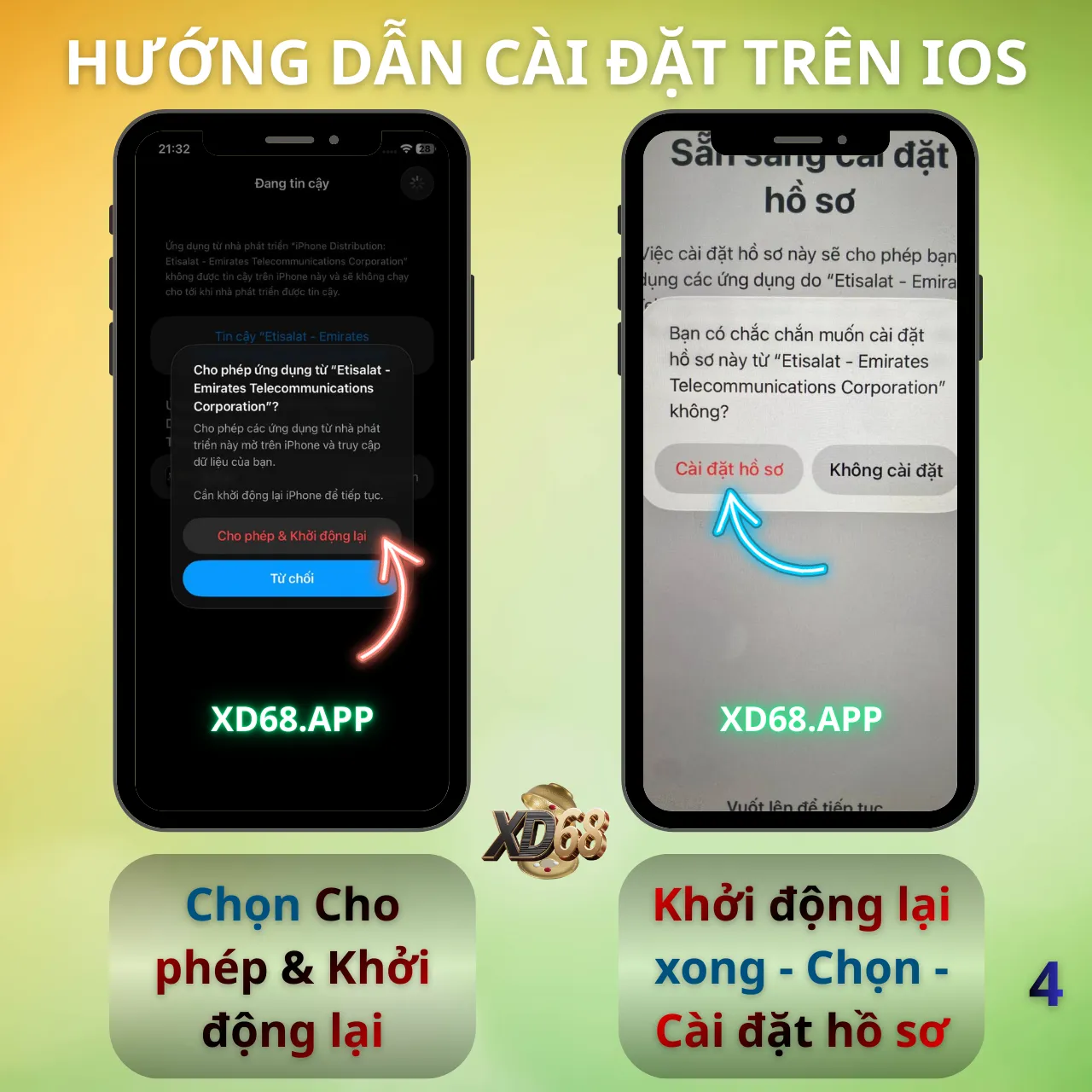 Hướng Dẫn Tải App XD68 bước 4